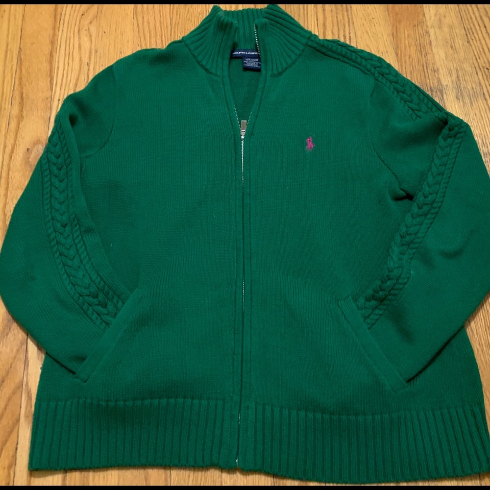 ralph lauren zip up sweater women's